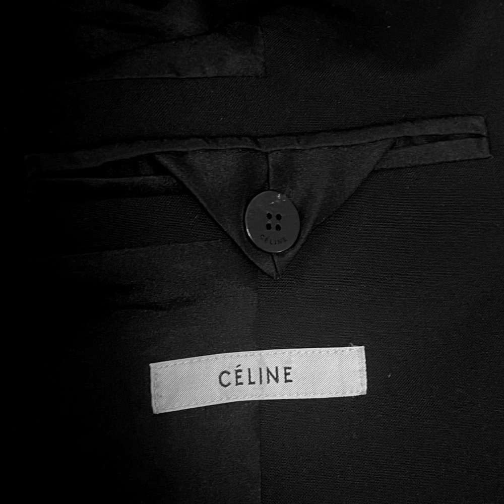 CÉLINE BLACK WOOL & CASHMERE JACKET & PANT SUIT SIZE 38 PHOEBE PHILO - Picture 13 of 16